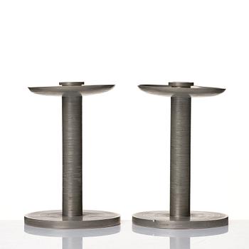 Björn Trägårdh, a pair of pewter candlesticks, Svenskt Tenn, Stockholm 1932.