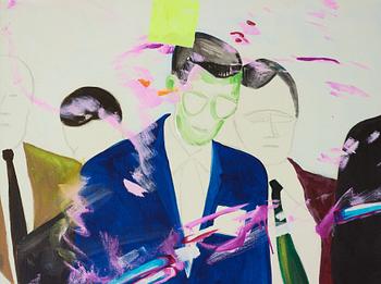 Jonathan Borofsky, acrylic on canvas.