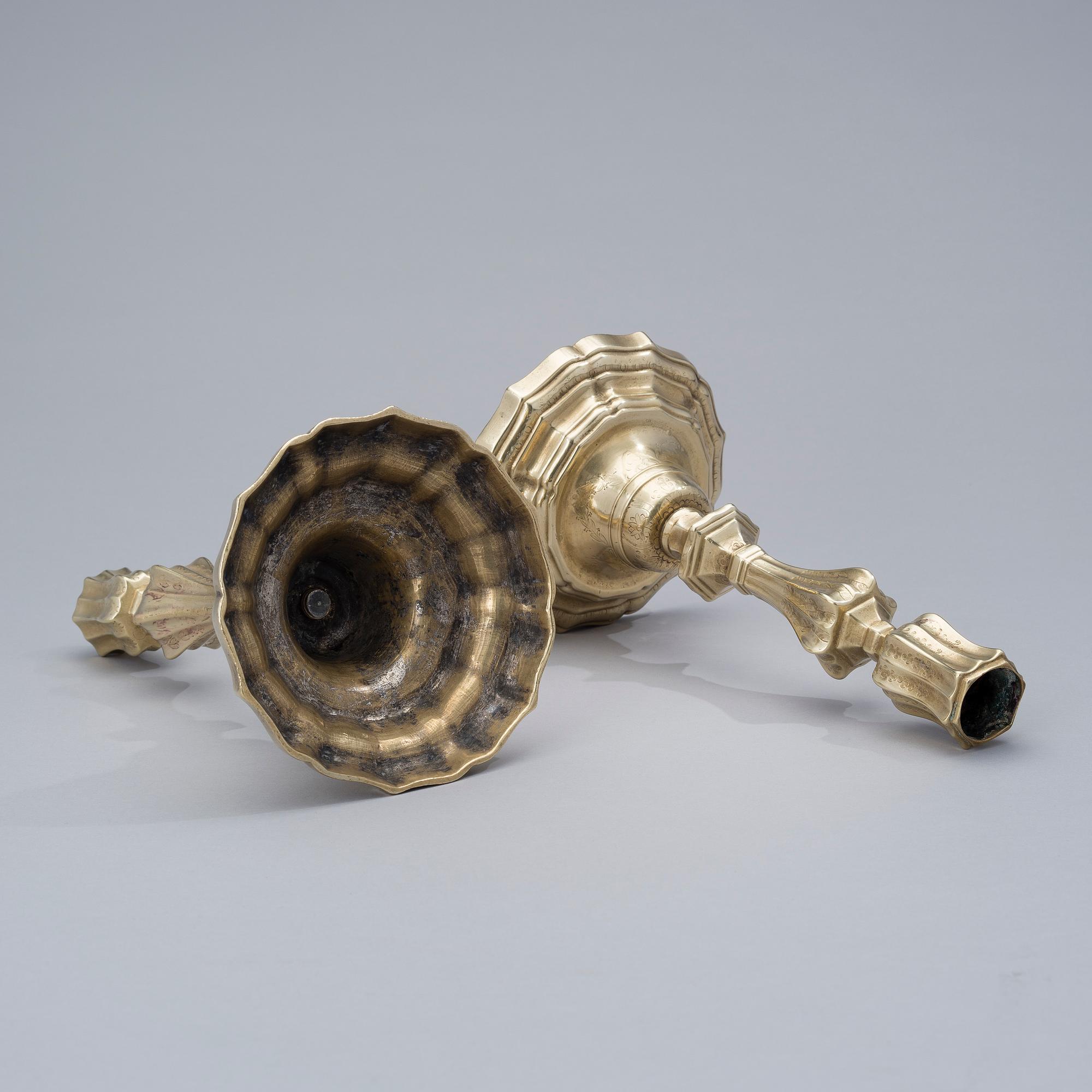 PAIR OF ROCOCO CANDLESTICKS, 18th century.