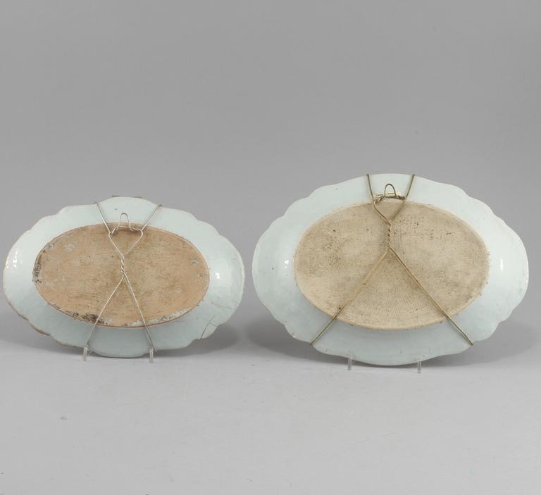 PARTI PORSLIN, 9 delar, Kina, 1700-tal.