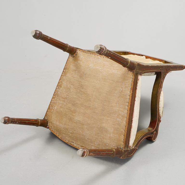 KARMSTOL, gustaviansk stil, 1800/1900-tal.