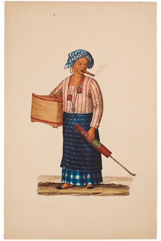 Justiniano Asunción Attributed to, Studies of the people of Manilla, Philippines.