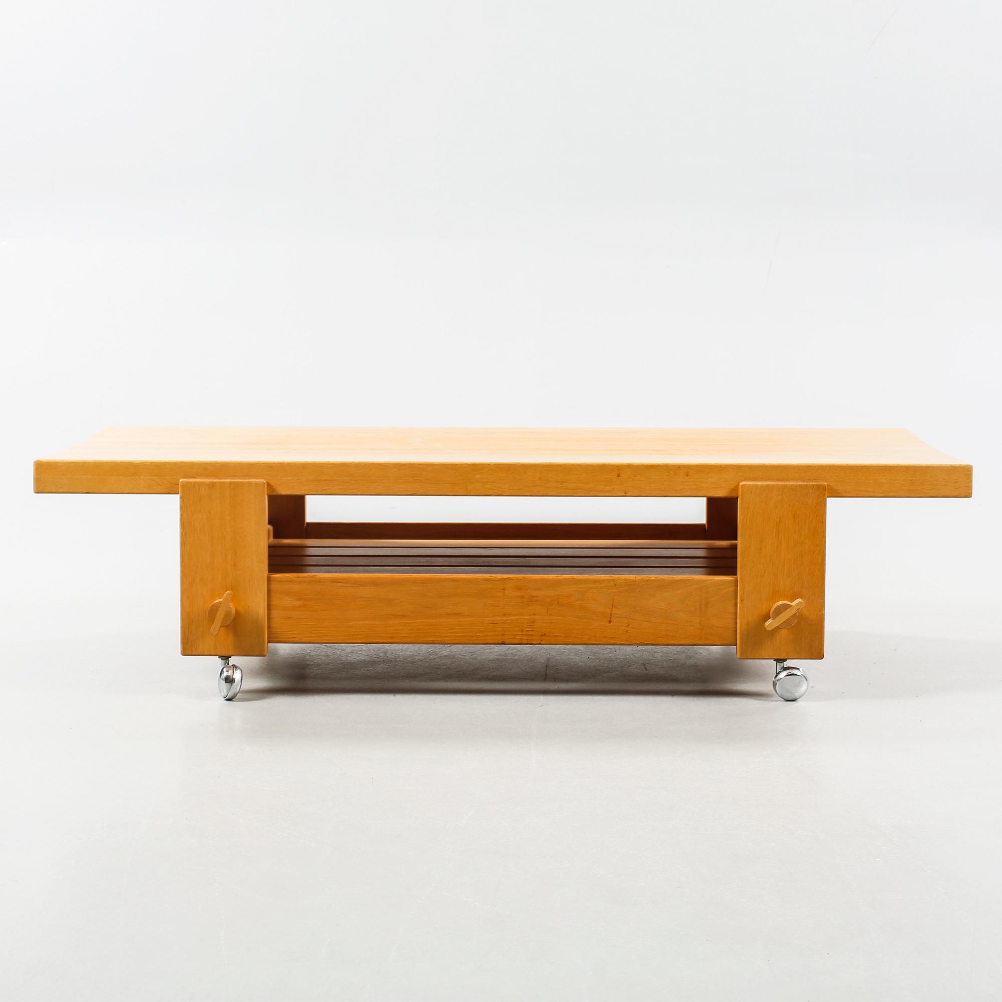 A sofa table, from the series "Kontrapunkt", designed by Yngve Ekström for Swedese Möbler AB 1968.