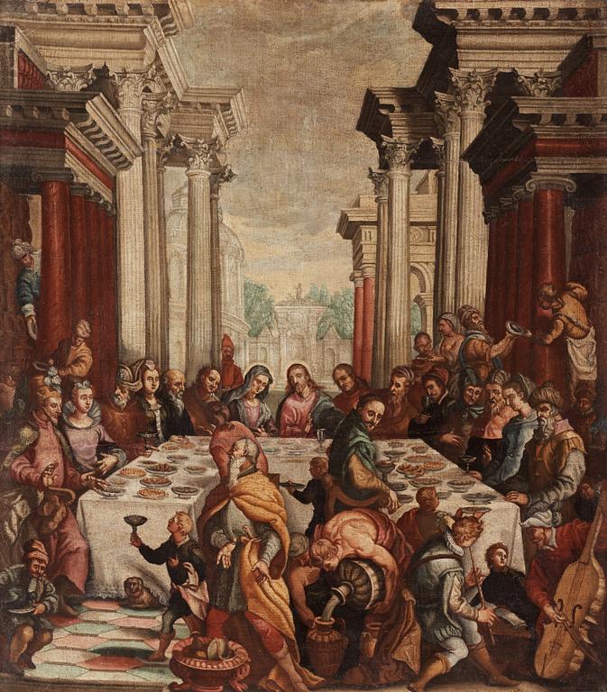 Italian artist, 17th Century, The wedding in Cana.