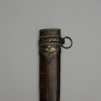 KINDJAL, Ryssland, 1800-tal, silver och niello-beslag.