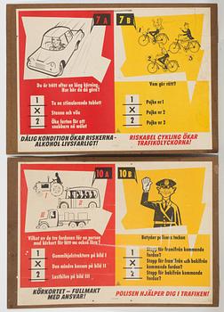 Two commercial poster for driving license, 1950/60s, Ljunglöfs, Stockholm.