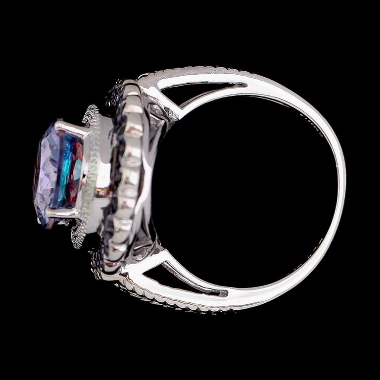 RING, sterlingsilver, tanzanit. Vikt ca 7 g.