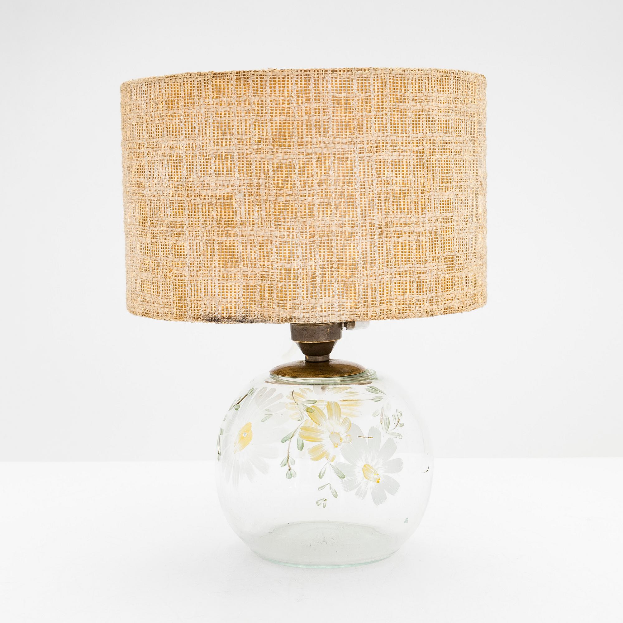 Bordslampa, Köklax Glasbruk 1940-tal.