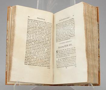 BOK, "Swenska Konungars Olycks-öden, kropps-skador, sinnes och...balsamering och begrafning..." av H. Schutzercrantz, Stockholm 1775.