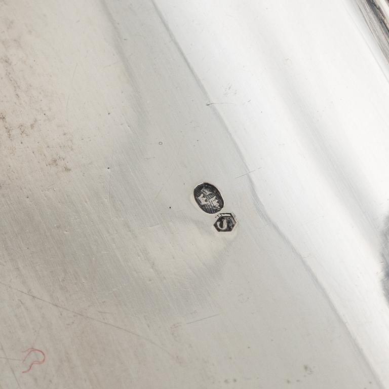 A silver ink-well, with Swedish import marks.