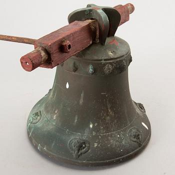 A bronze and iron bell, 19/20th century.