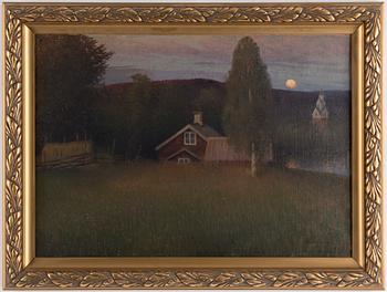 ANSHELM SCHULTZBERG, oil on canvas, signed and dated Vid Rämen -99.