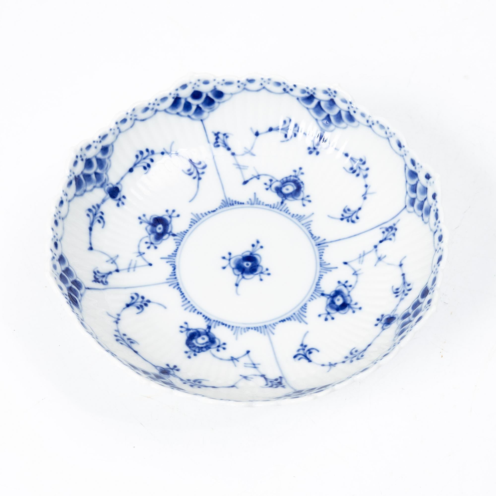 Royal Copenhagen, a 32-piece 'Blue Fluted Half Lace' coffee service, Denmark.
