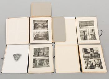 MAPPAR, 4 st, bland annat "Von der Empire zur Biedermeierzeit..." av J.A. Lux. Förlag Julius Hoffmann, Stuttgart, 1910.