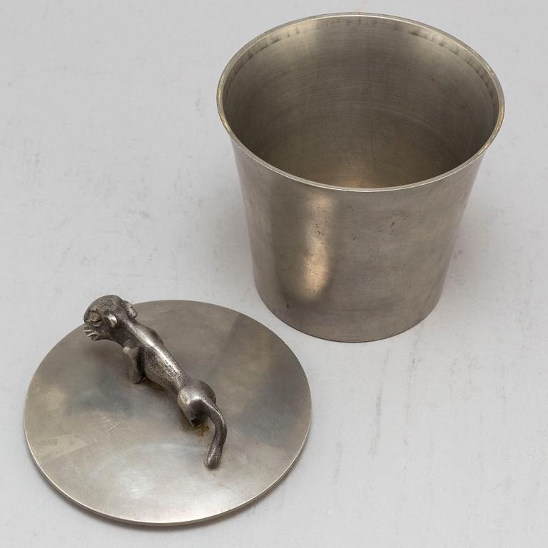 A pewter jar with cover, Firma Svenskt Tenn, 1932.