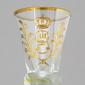 Twelve schnaps glasses, presumably from Reijmyre, 20th century.