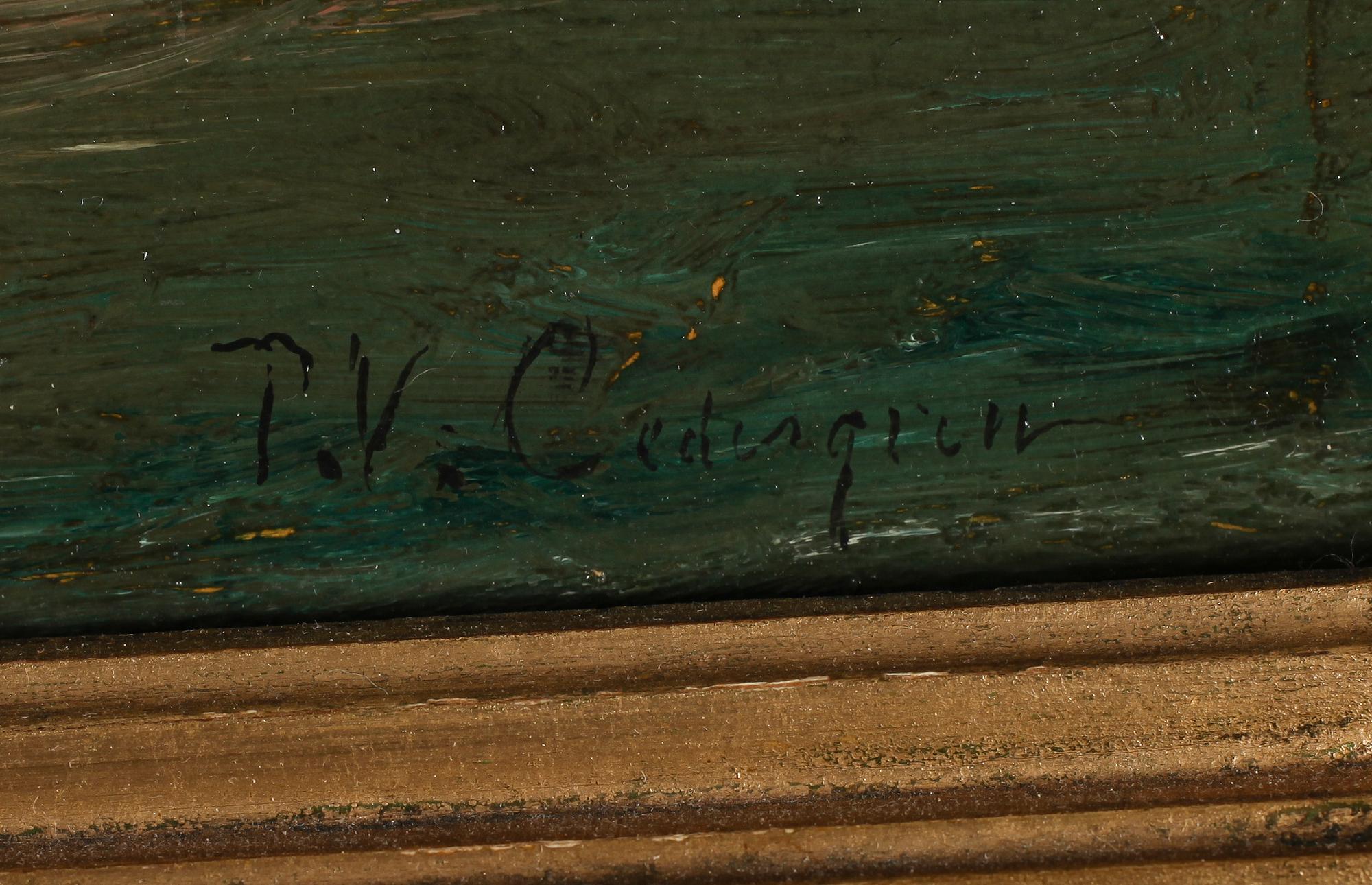 PER WILHELM CEDERGREN, olja på pannå, signerad.