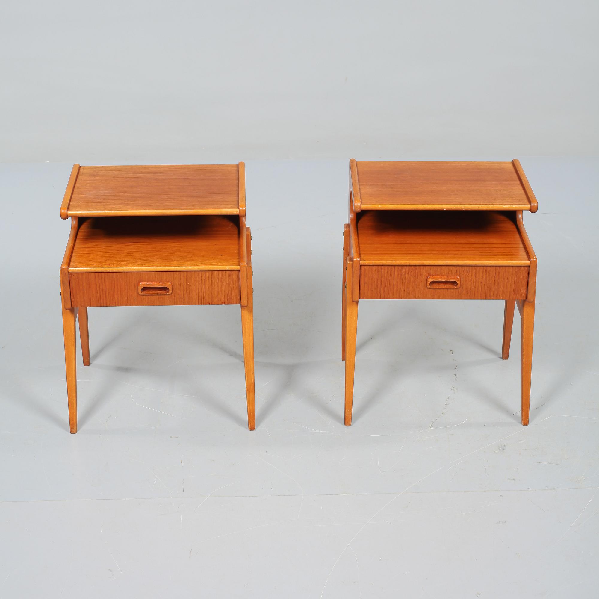 SÄNGBORD, ett par, 1950/60-tal.