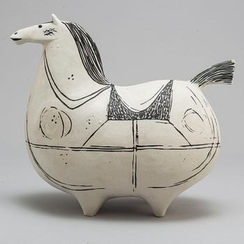 STIG LINDBERG, a "Springare" stoneware sculpture of a horse, Gustavsberg studio, Sweden 1952-72.