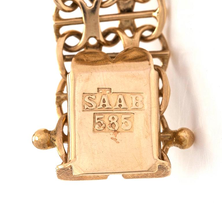 Rannekoru, 14K kultaa, Suomalaiset tuontileimat, Helsinki 1969.