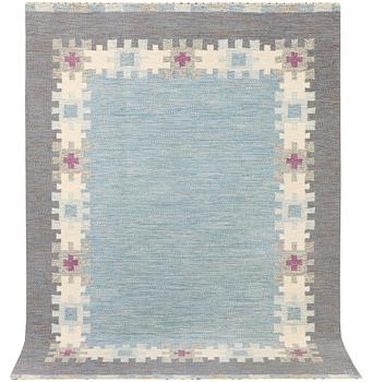 Ingegerd Silow, a flat weave carpet, signed IS, c. 230 x 164 cm.