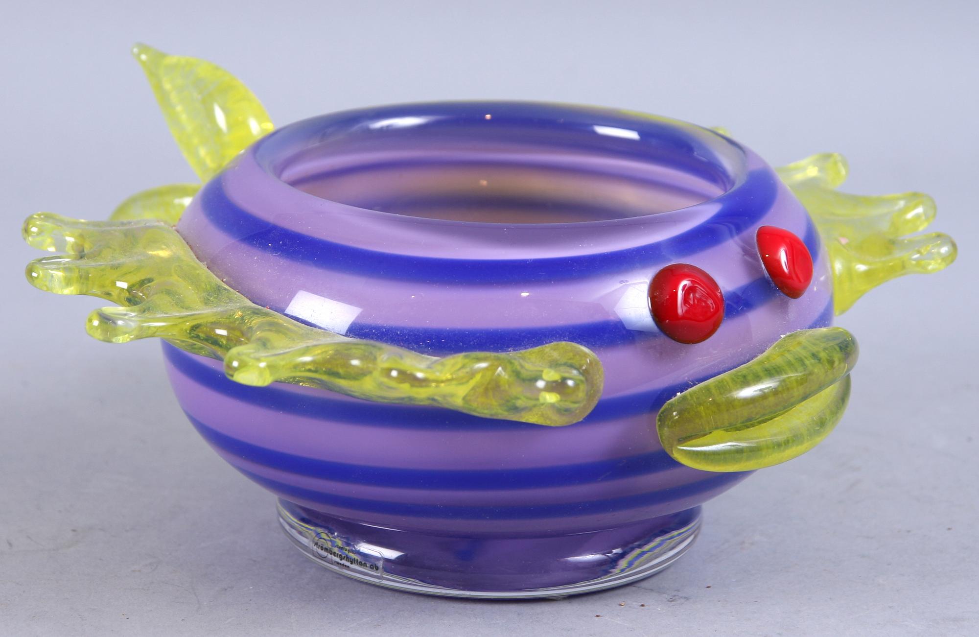 SKÅL, studioglas, Anna Örnberg, Strömbergshyttan, sign.