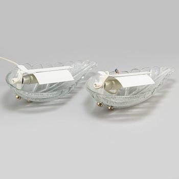 LAMPETTER/VÄGGLAMPOR, ett par, 1960-tal.