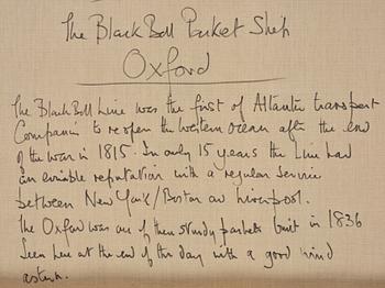 John Bentham Dinsdale, "Oxford" of the Black Ball Packet Line.