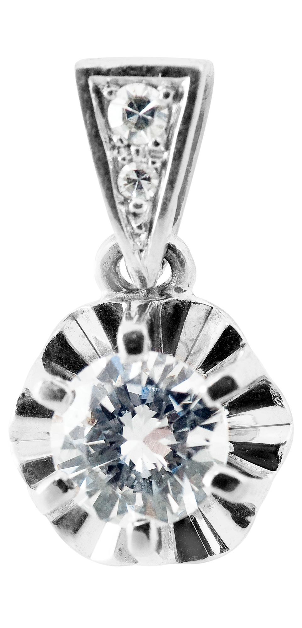 HÄNGE, hänge, vitt guld 18K, briljant ca 0,50 ct.