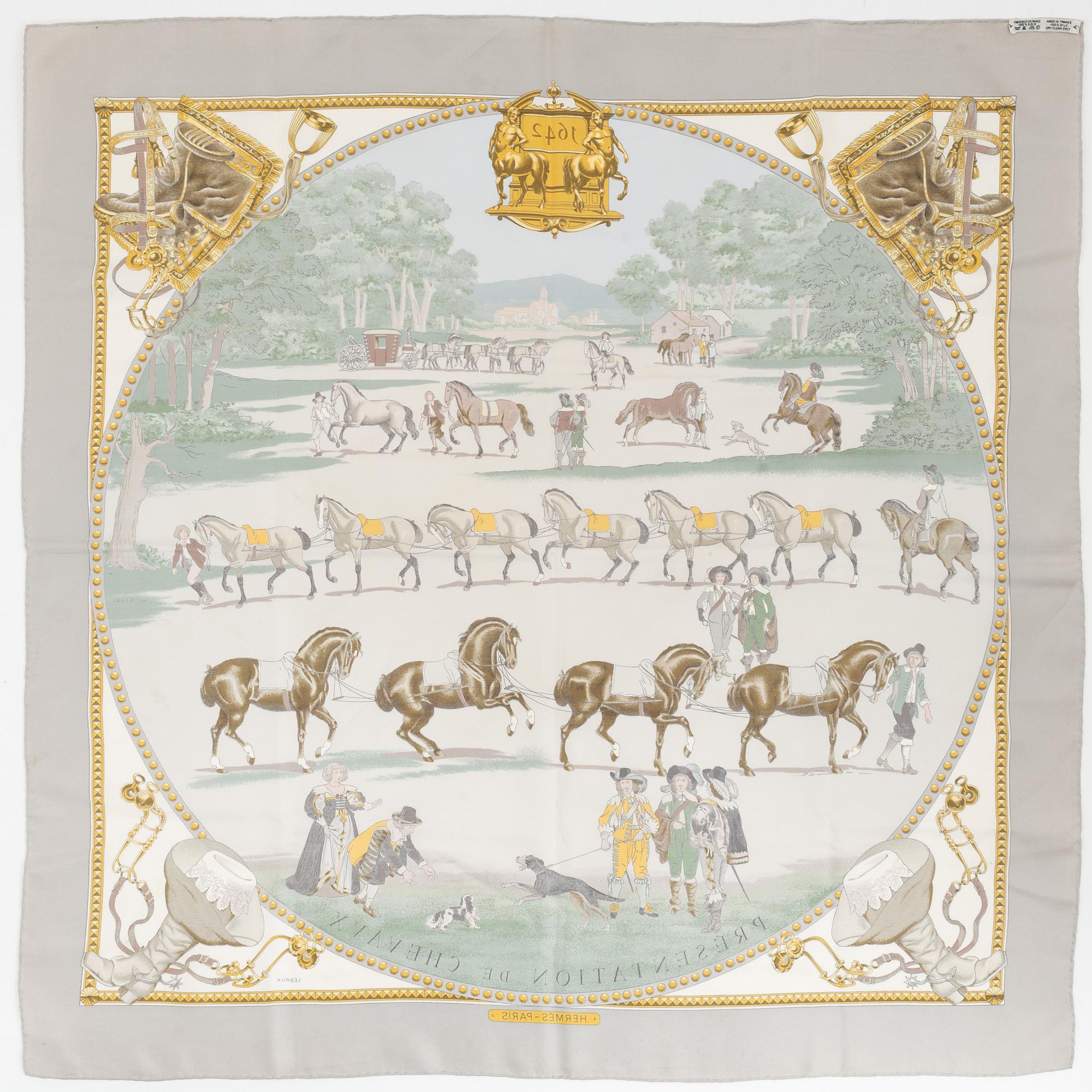 Hermès, scarf, "Présentation de chevaux".