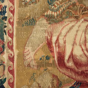 A TAPESTRY, tapestry weave, 350,5 x 372,5 cm, signed Brussels-Brabant, Flanders, mid-16th Century.