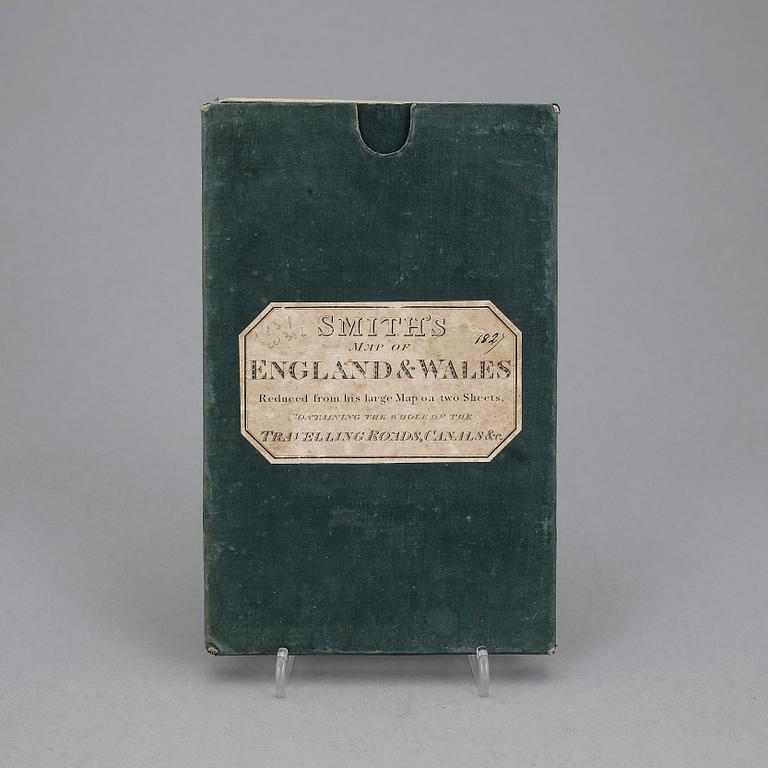 ATLAS, "Smiths" Map of England & Wales", Travelling Roads, Canals, England 1827.