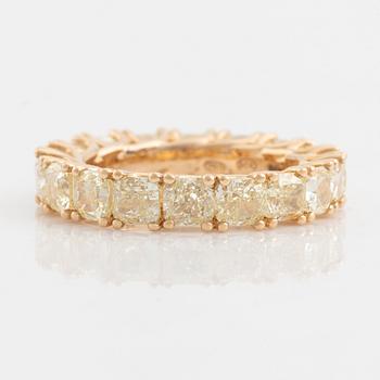 Yellow diamond eternity ring.