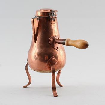 CHOKLADKANNA, koppar, sannolikt 1700-tal.