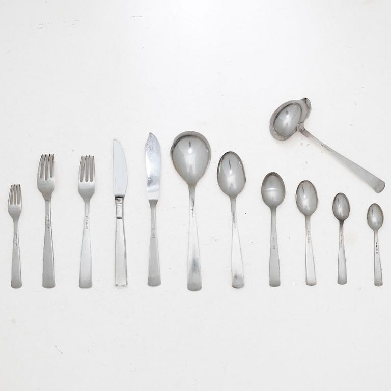 Jacob Ängman, Besticksuppsättning, 75 delar, silver, "Rosenholm", GAB, bl a Stockholm 1960.
