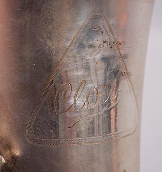 SAXOFON, vitmetall, Clou, troligen Frankrike, 1930-tal.