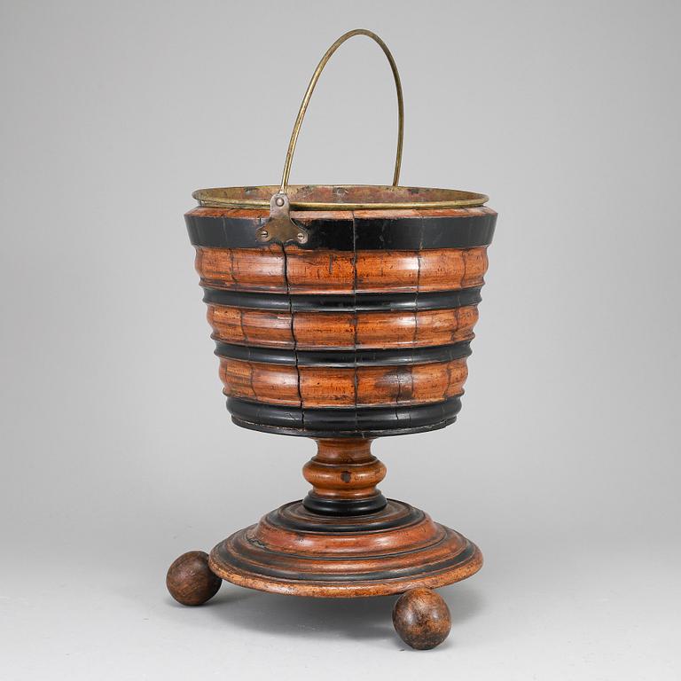A 19th Century wooden champagne cooler.