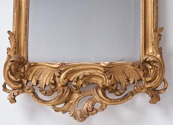 A Swedish rococo mirror by A Carlsson (master in Norrköping 1772-1801).