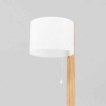 A beech and acrylic floor light, Luxus, Vittsjö.