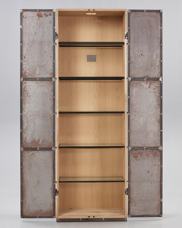 A Jonas Bohlin stained oak and iron 'Slottsbacken' cabinet, Källemo Sweden 1987.