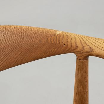 A set of six Hans J Wegner oak 'The Chair', Johannes Hansen, Denmark.