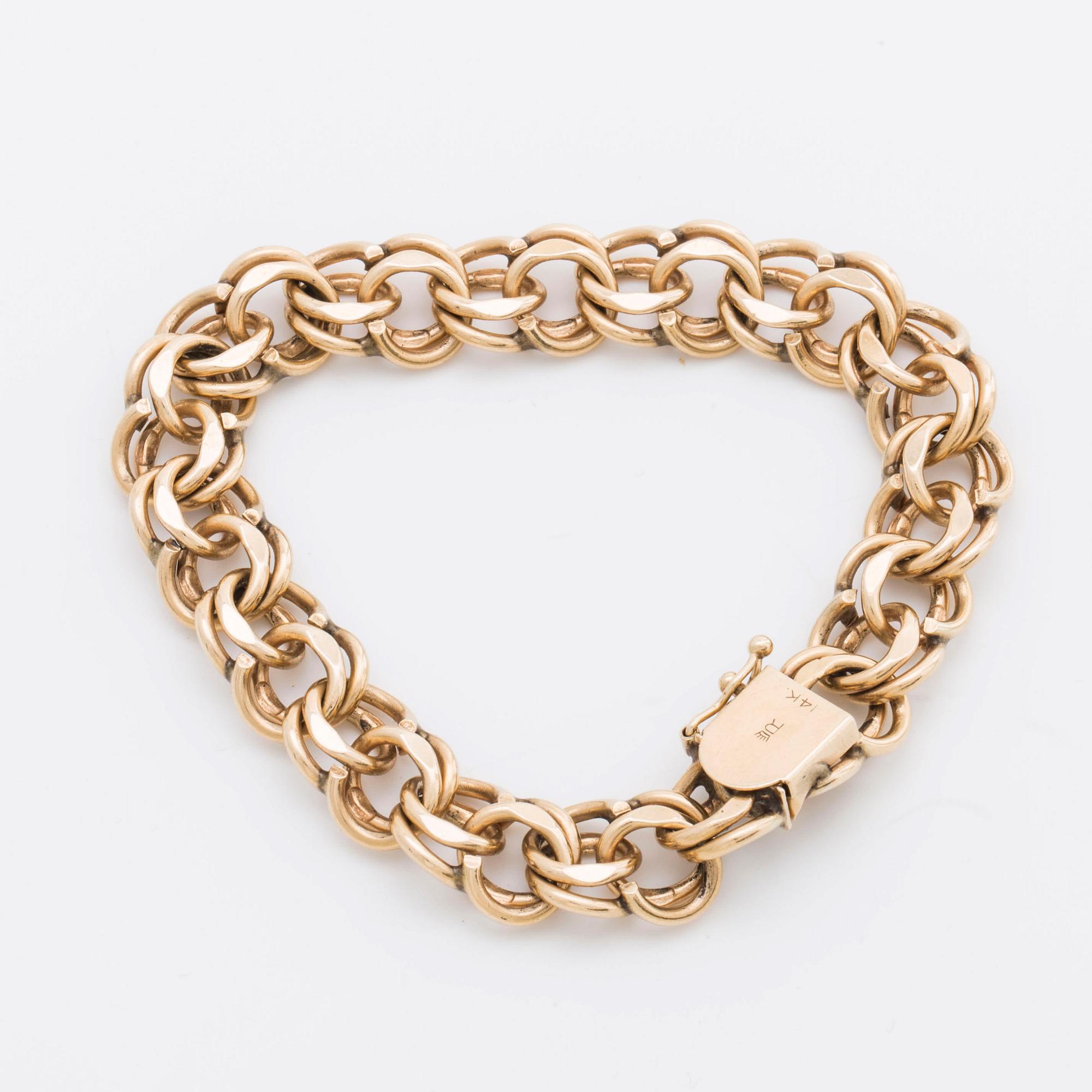 BRACELET 14K gold, 37,1 g.