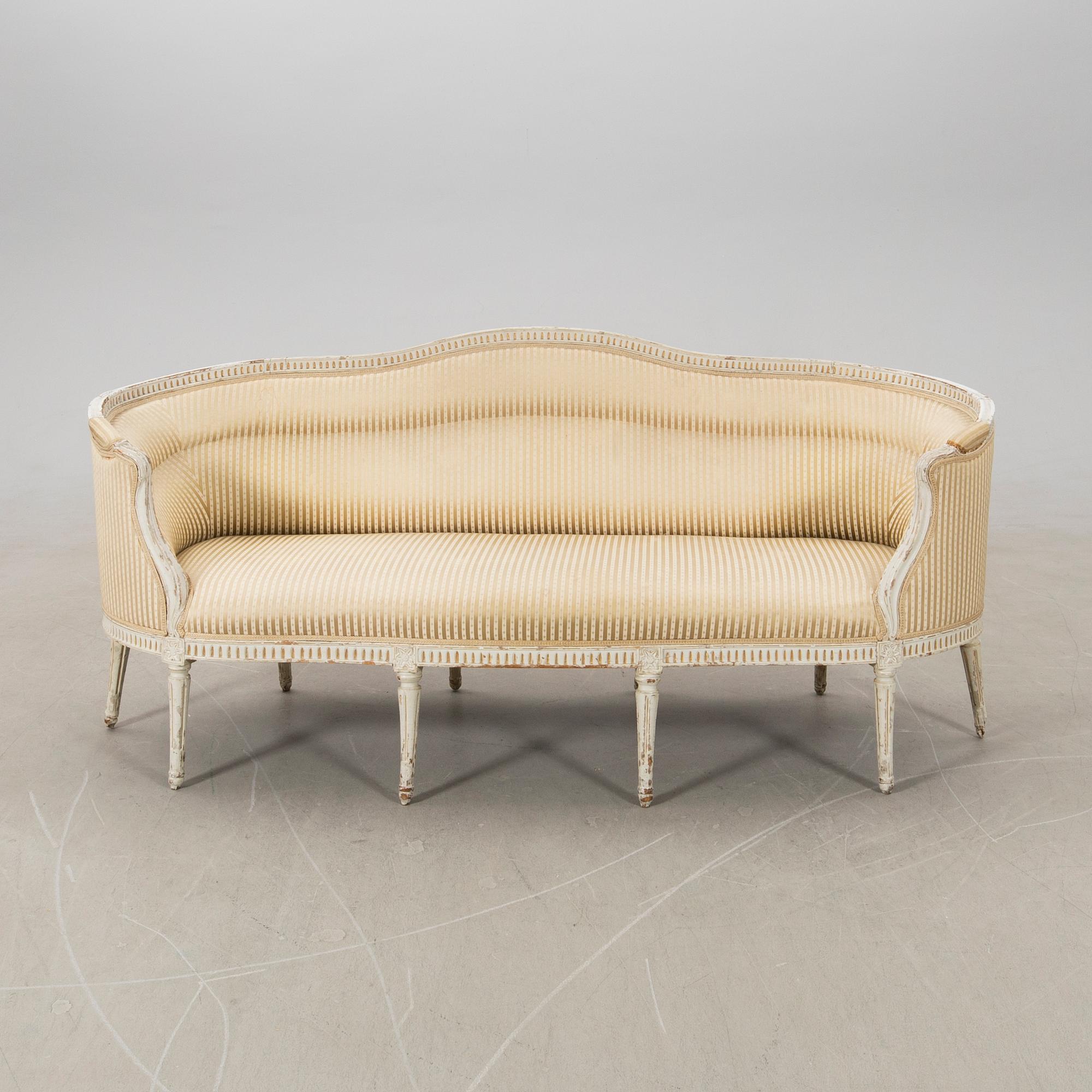 Soffa sk Badkarssoffa Sengustaviansk omkring 1800.