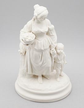 FIGUR, parian, Gustafsberg, 1800-talets andra hälft.