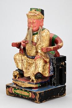 SKULPTUR, trä. Sen Qing dynasti.