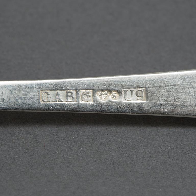 A 30 pcs silver cutlery 'Rosenholm' by Jacob Ängman for GAB, Stockholm, 1971-1993.