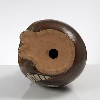 Lisa Larson, skulptur, "Maxikatt", stengods, ur serien "Stora Zoo", Gustavsberg.