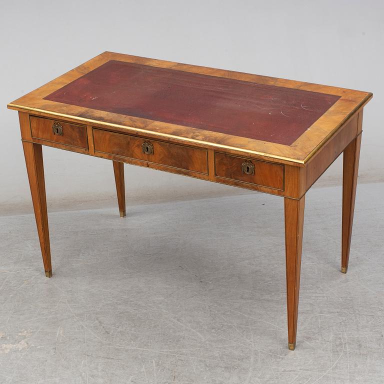 A late Gustavian style writing desk, circa 1900.