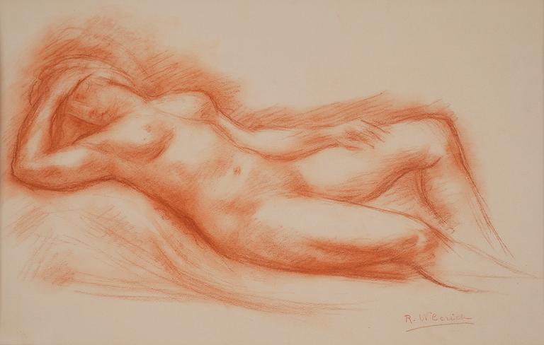 Robert Wlerick, Nakenstudie.