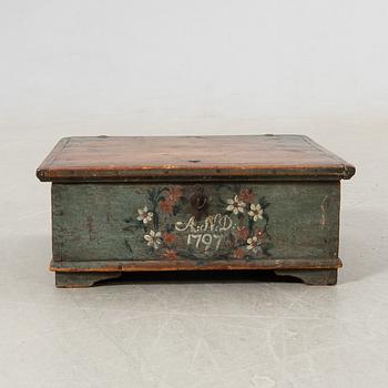 Traveling chest dated 1797.